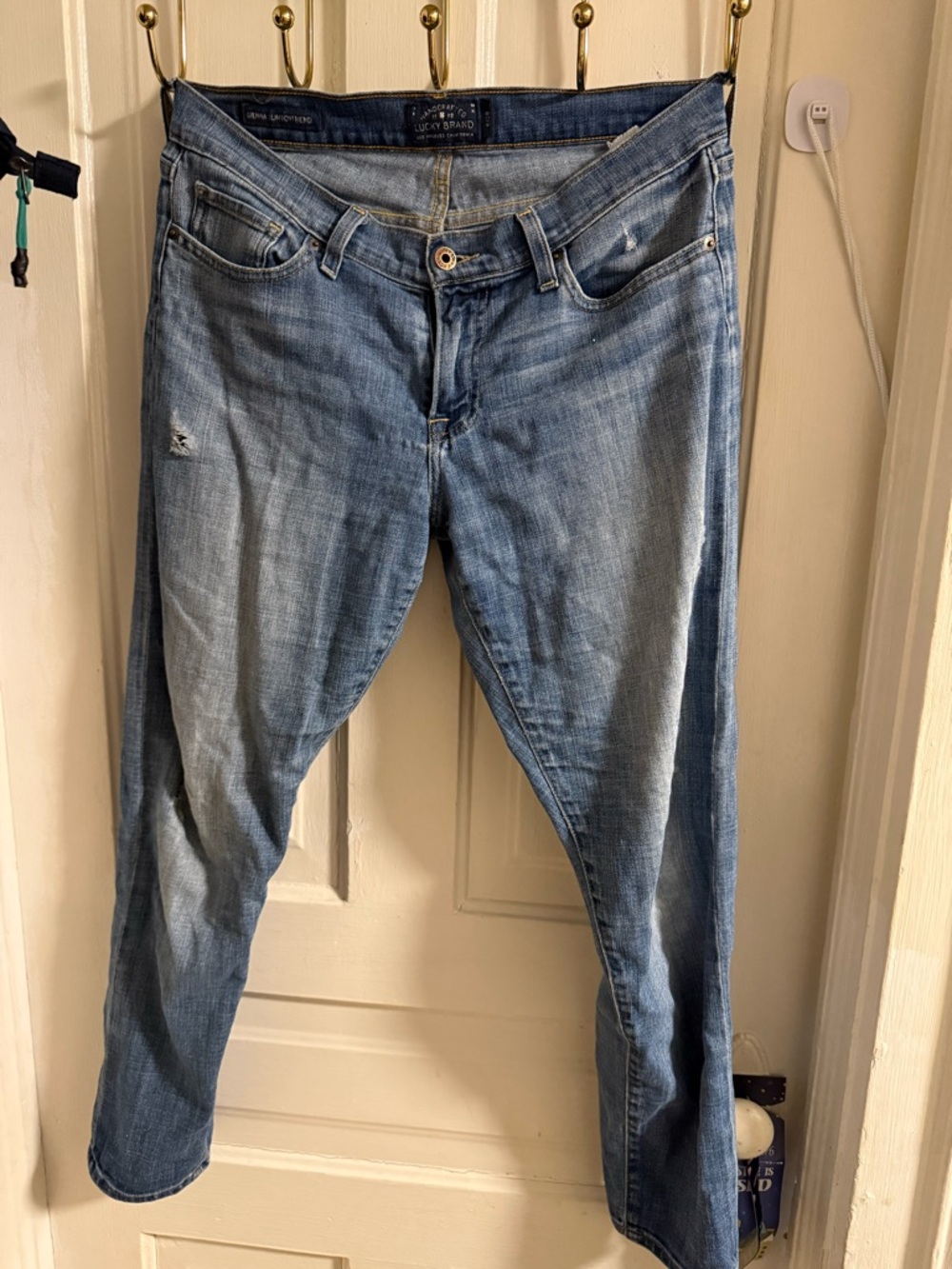 Lucky Brand Women's Straight Leg Light Blue boyfriend Denim Jeans 6/28